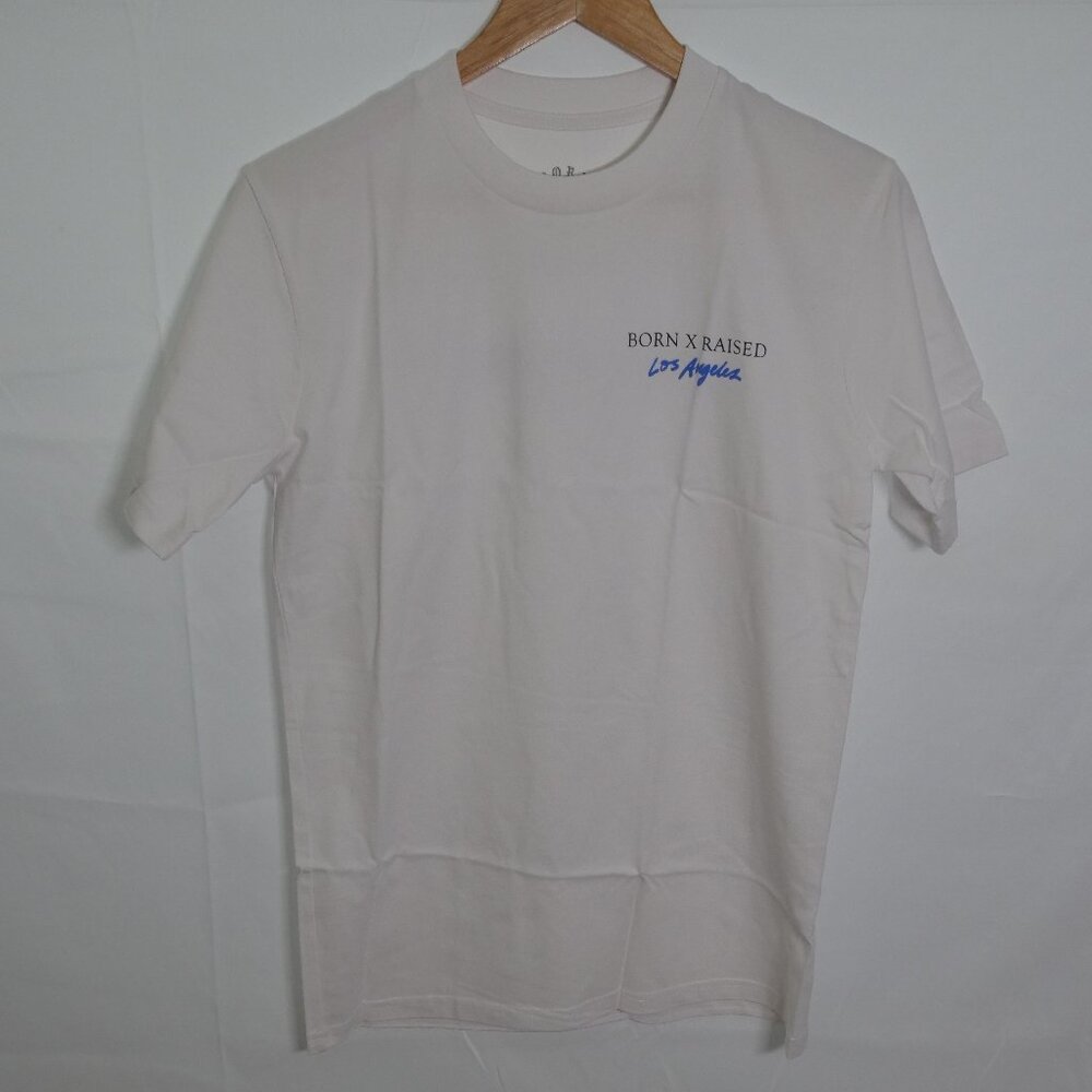 NWT Born x Raised Los Angeles Tee White w/ Blue